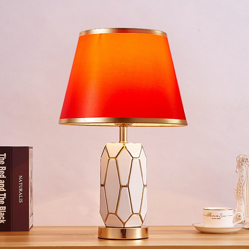 Black & White Ceramic Table Lamps with Metal Base - 300×470mm