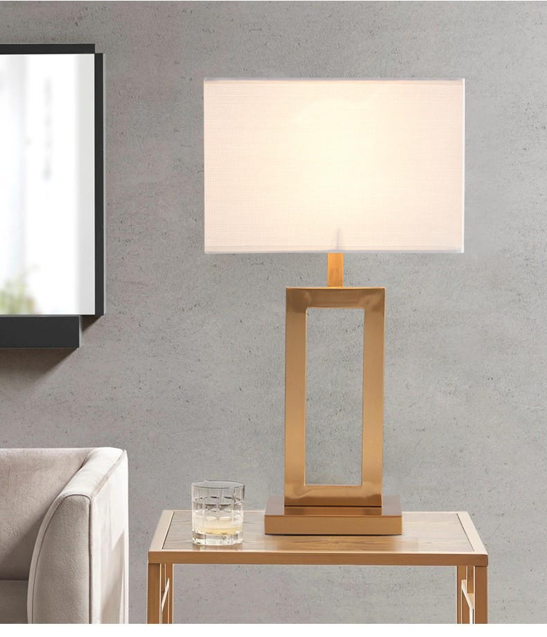 Light Up a Cozy Home Ambiance with Luxury Gold - Metal Table Lamp & White Linen Shade