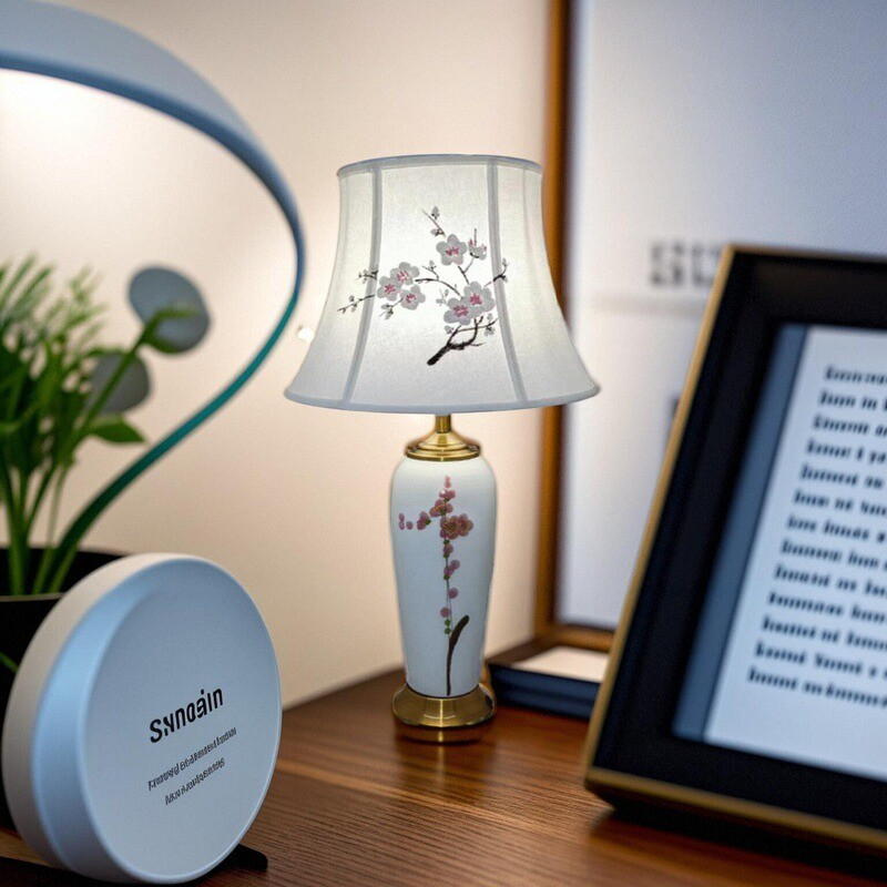 Chinese - Style Hand - Painted Plum Blossom Table Lamp: Elegance Illuminated