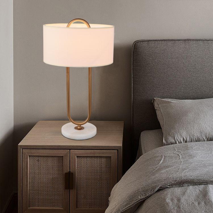 Modern Brass & Marble Table Lamp: Elevate Home Aesthetics with Timeless Design