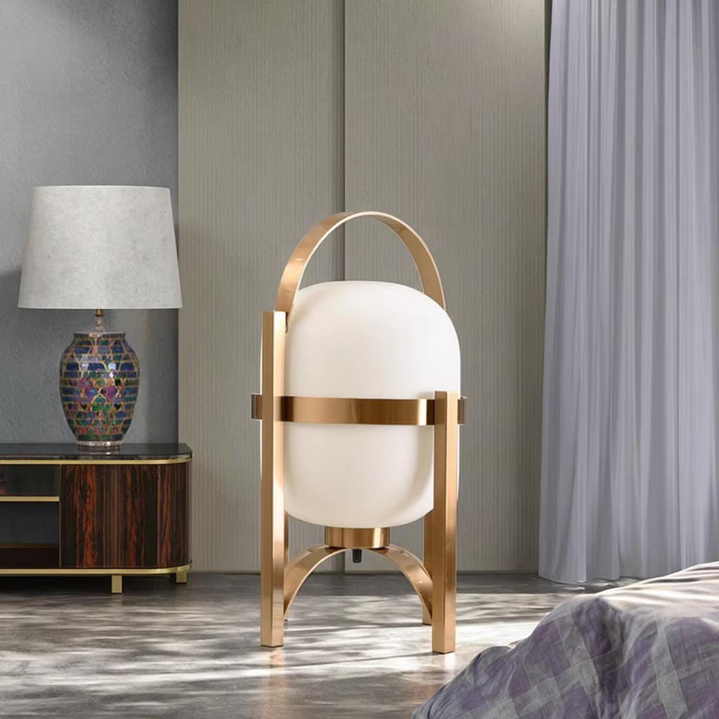 Elevate Spaces with Modern Gold - Framed Opal Glass Floor Lamp: Blend of Elegance & Function 2. Keywords
