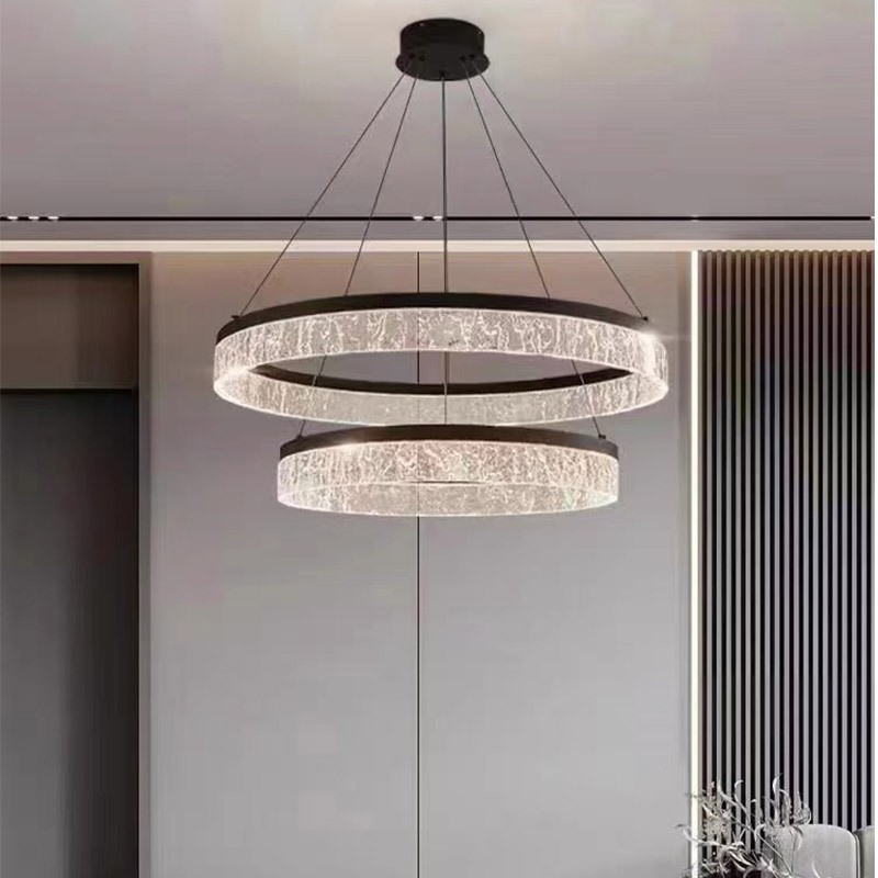 Elevate Spaces with Home Time Lamps' Multi - Tiered Circular LED Chandeliers