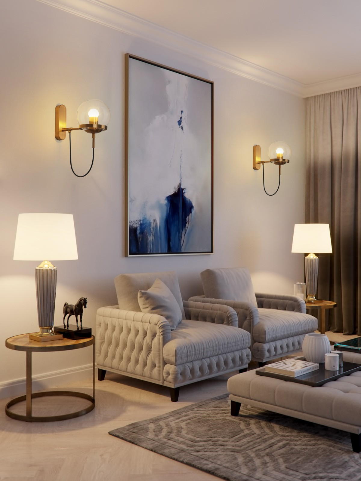 Vintage Spherical Glass Wall Lamp: Create Nordic Industrial Style Space Atmosphere