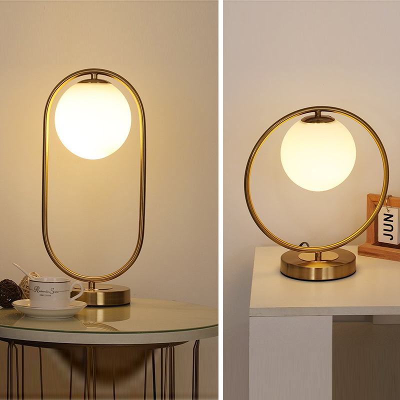 Modern Circular Iron - Glass Table Lamps: Elevate Home Ambiance with Timeless Design