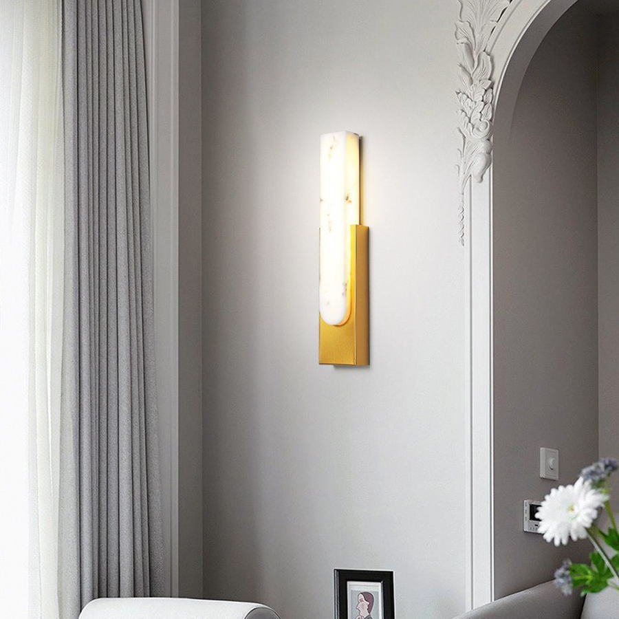 Resin Shade Wall Lamp with Metal Base