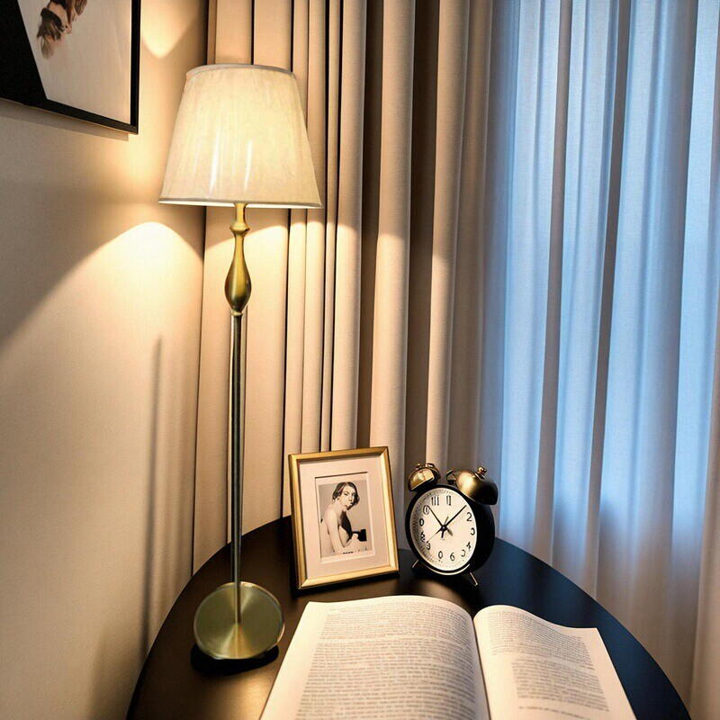 Copper - Accent Floor Lamp with 400mm Cloth Shade