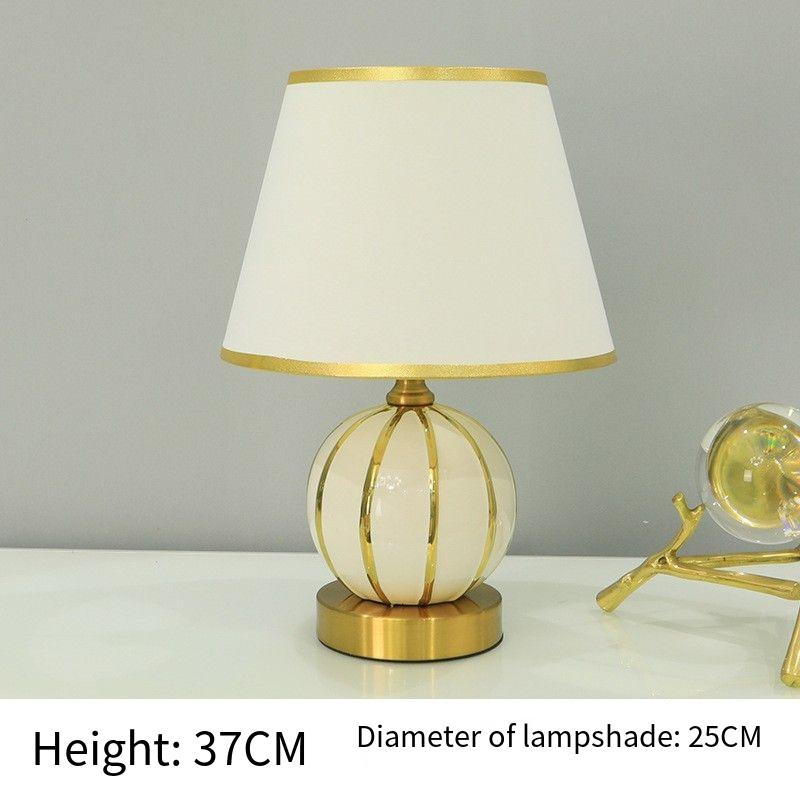 Ceramic Table Lamps with Fabric Shades