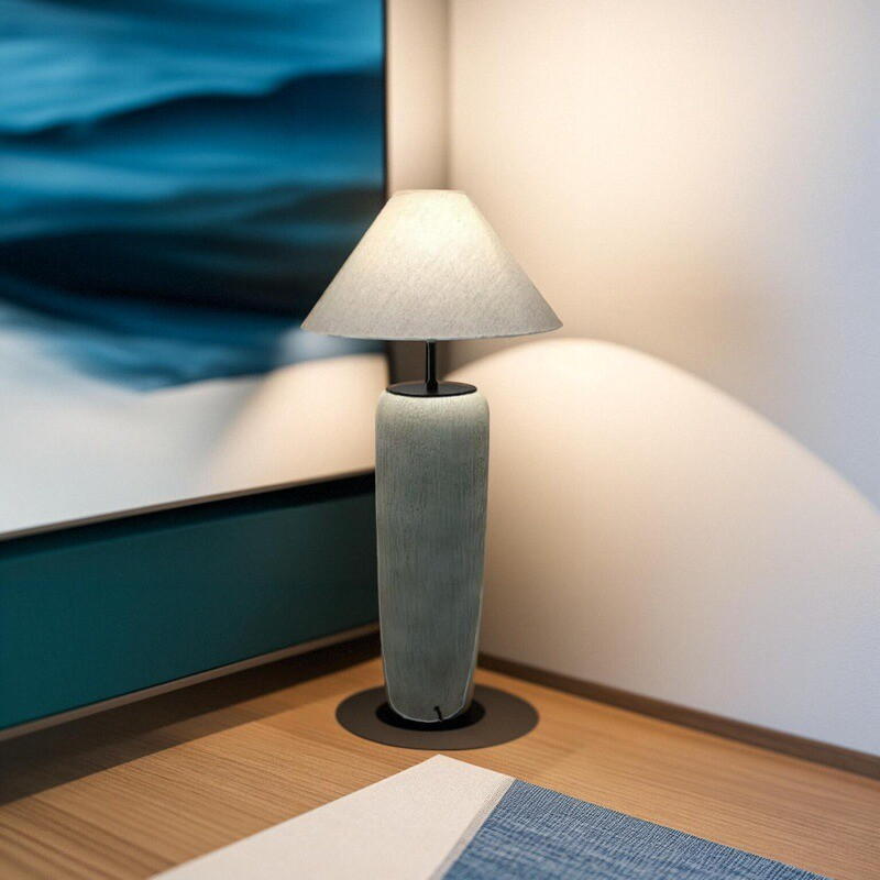 Retro Dual - Scene Floor & Table Lamp: Ceramic + Metal + Linen for Timeless Ambiance