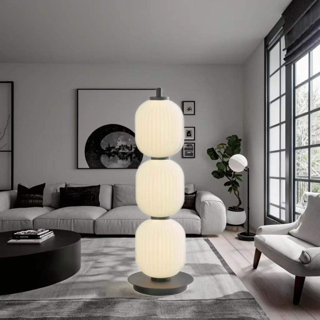 Modern Stacked Glass Table Lamp - A Fusion of Art and Functionality