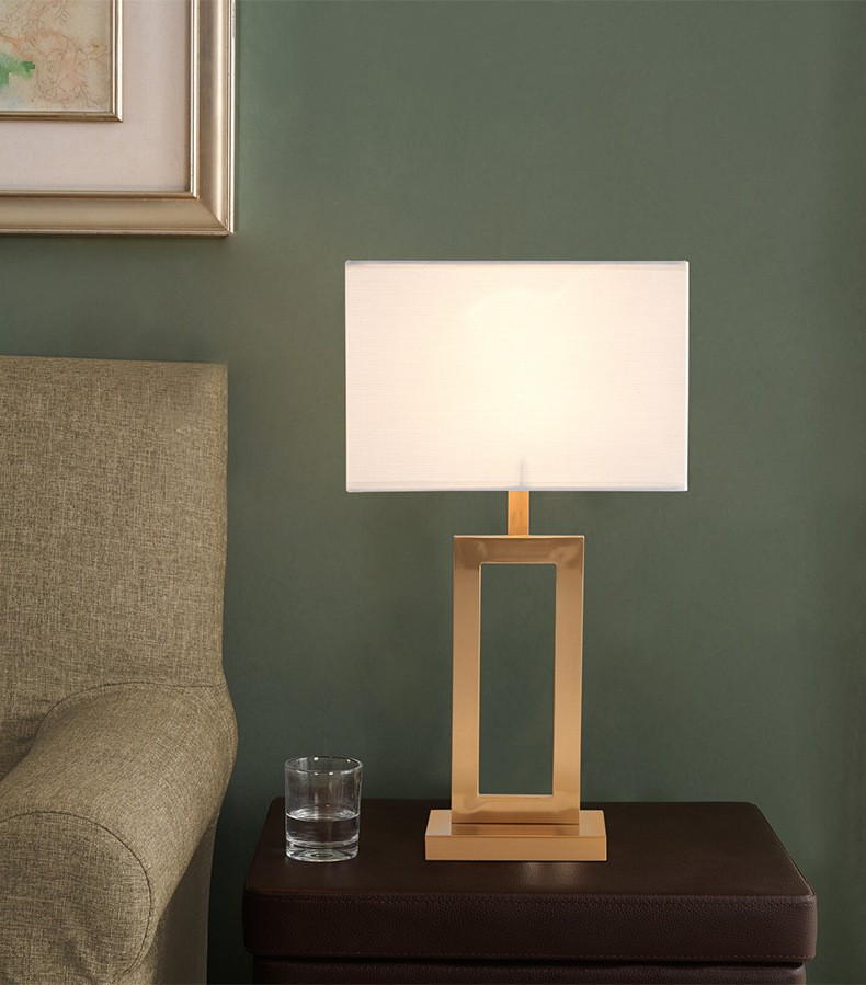 Light Up a Cozy Home Ambiance with Luxury Gold - Metal Table Lamp & White Linen Shade