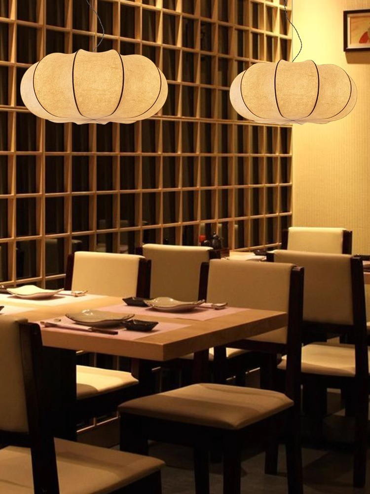 Handmade Silk Pumpkin Chandelier - Warm Ambient Japanese - Style Lighting