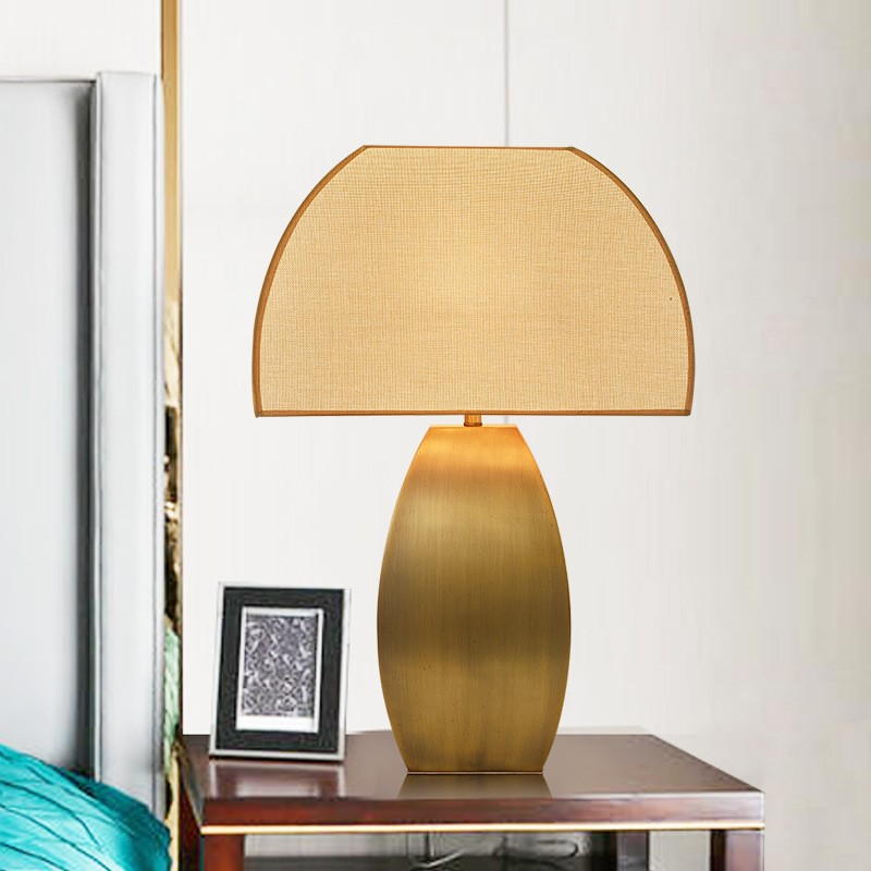 Modern Gold - Toned Table Lamp: Elevate Spaces with Sleek Elegance