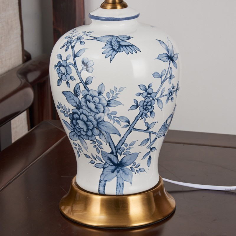 Classic Blue and White Porcelain Table Lamp