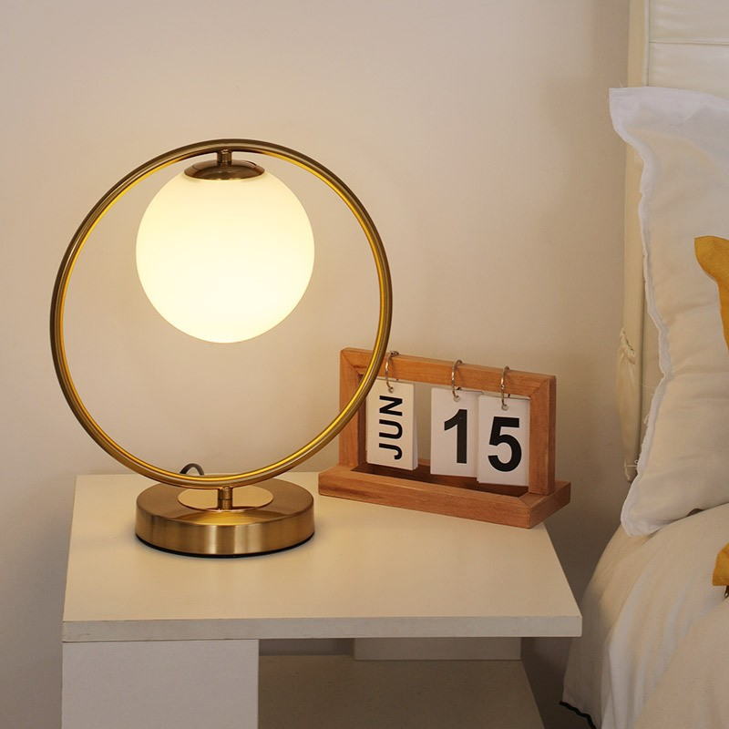 Modern Circular Iron - Glass Table Lamps: Elevate Home Ambiance with Timeless Design