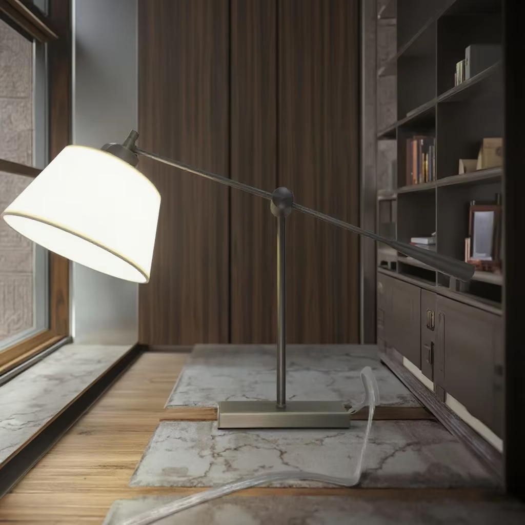 Modern Metal Swing Arm Table Lamp - Functional and Stylish Lighting Solution