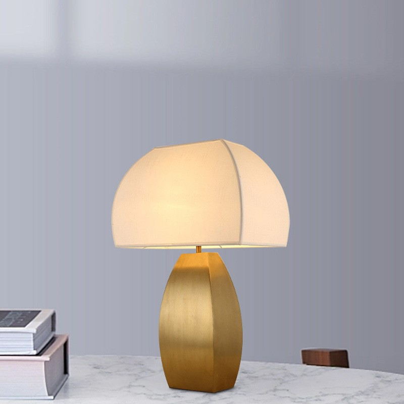 Modern Gold - Toned Table Lamp: Elevate Spaces with Sleek Elegance