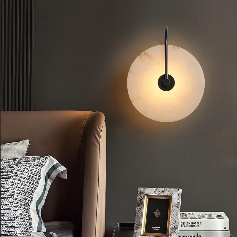 Modern Elegance: Cloud - like Stone & Metal Wall Lamp for Stylish Home Lighting
