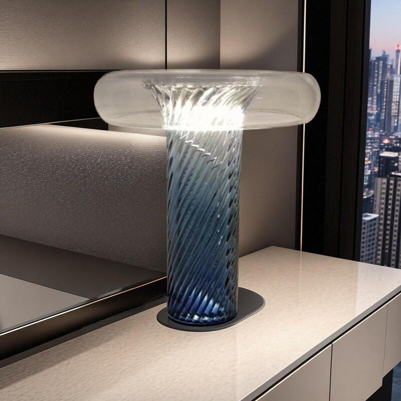 Art Glass Table Lamp: 12W LED Light Source, Creating Unique Light - Shadow in Space