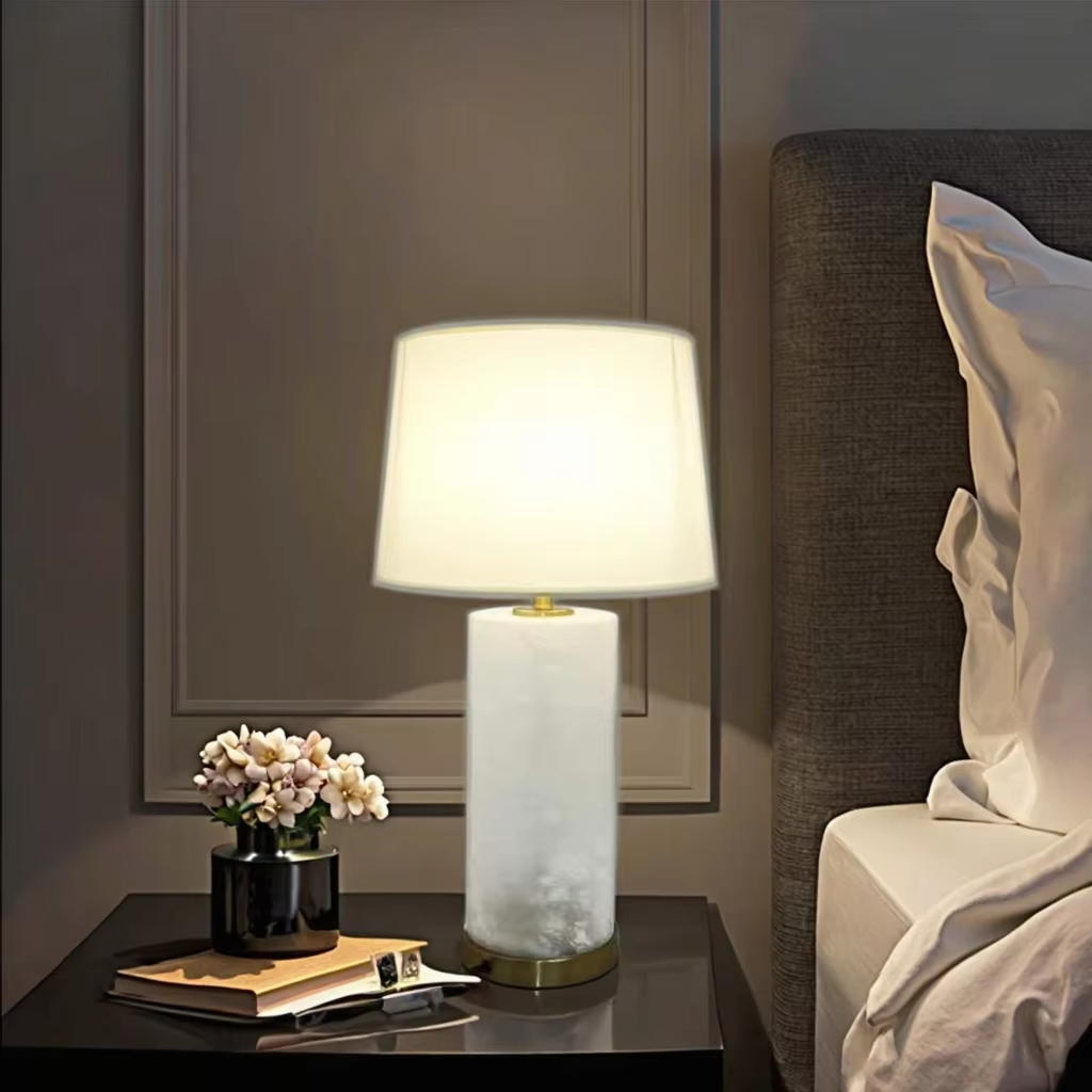 Elegant Cloud - Glass Table Lamp with Golden Metal Base