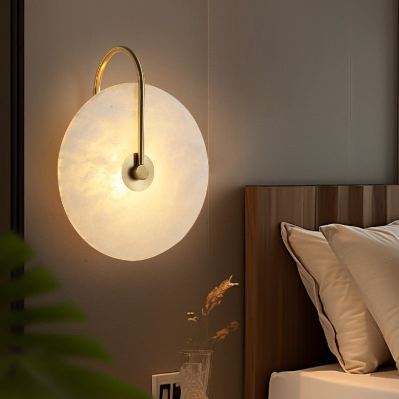 Modern Elegance: Cloud - like Stone & Metal Wall Lamp for Stylish Home Lighting