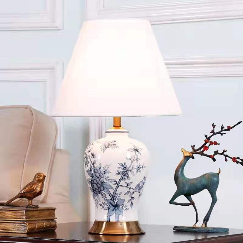 Classic Blue and White Porcelain Table Lamp