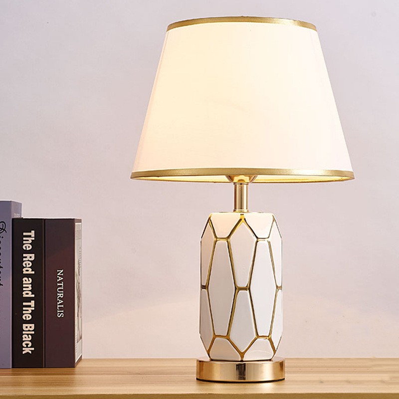 Black & White Ceramic Table Lamps with Metal Base - 300×470mm