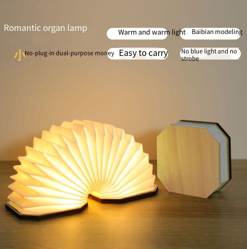 Romantic Foldable Organ Lamp with Warm Light