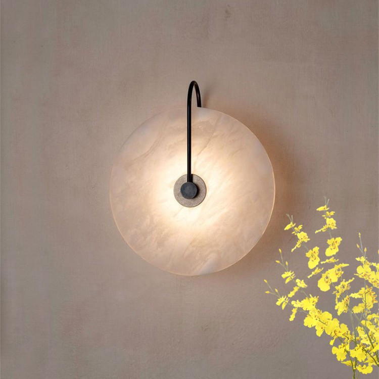 Modern Elegance: Cloud - like Stone & Metal Wall Lamp for Stylish Home Lighting