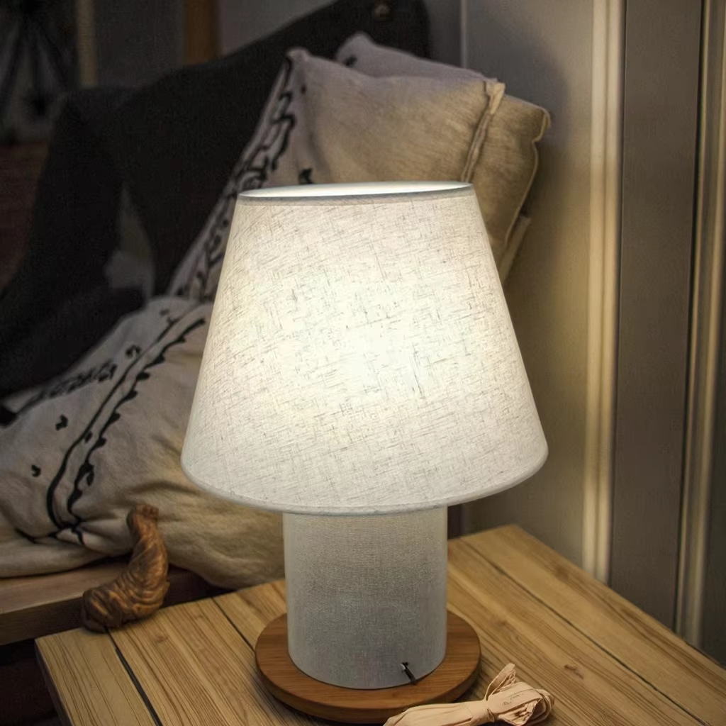 Fabric Shade and Body Table Lamp with E27 Socket