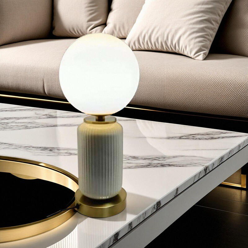 Modern Glass - Ceramic - Metal Integrated Table Lamp