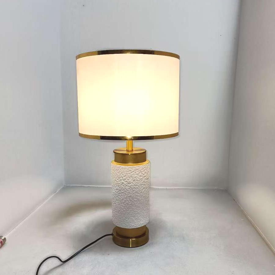 Modern Minimalist Ceramic & Metal Table Lamp