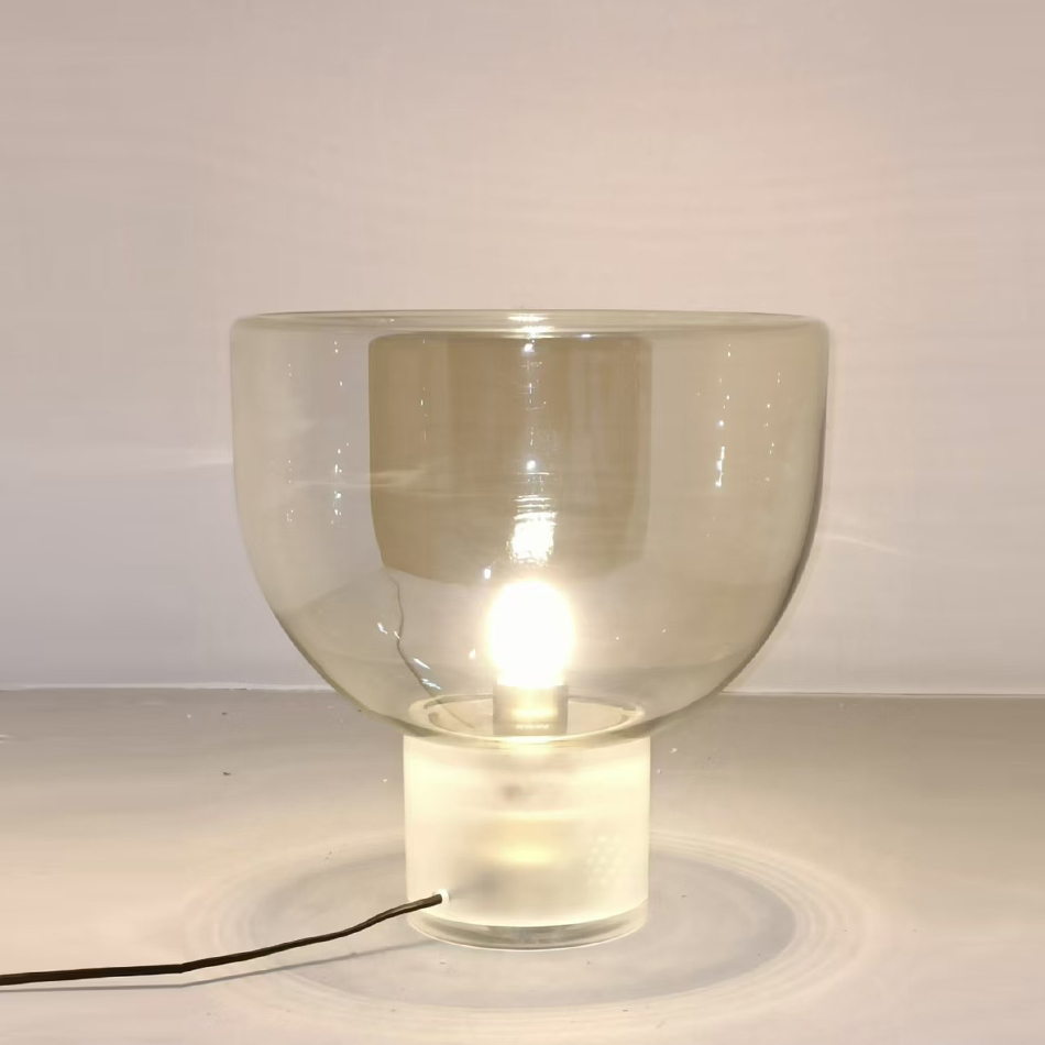 Cognac Glass Table Lamp: 320mm×340mm Size, Artistic Lighting for Home Decor