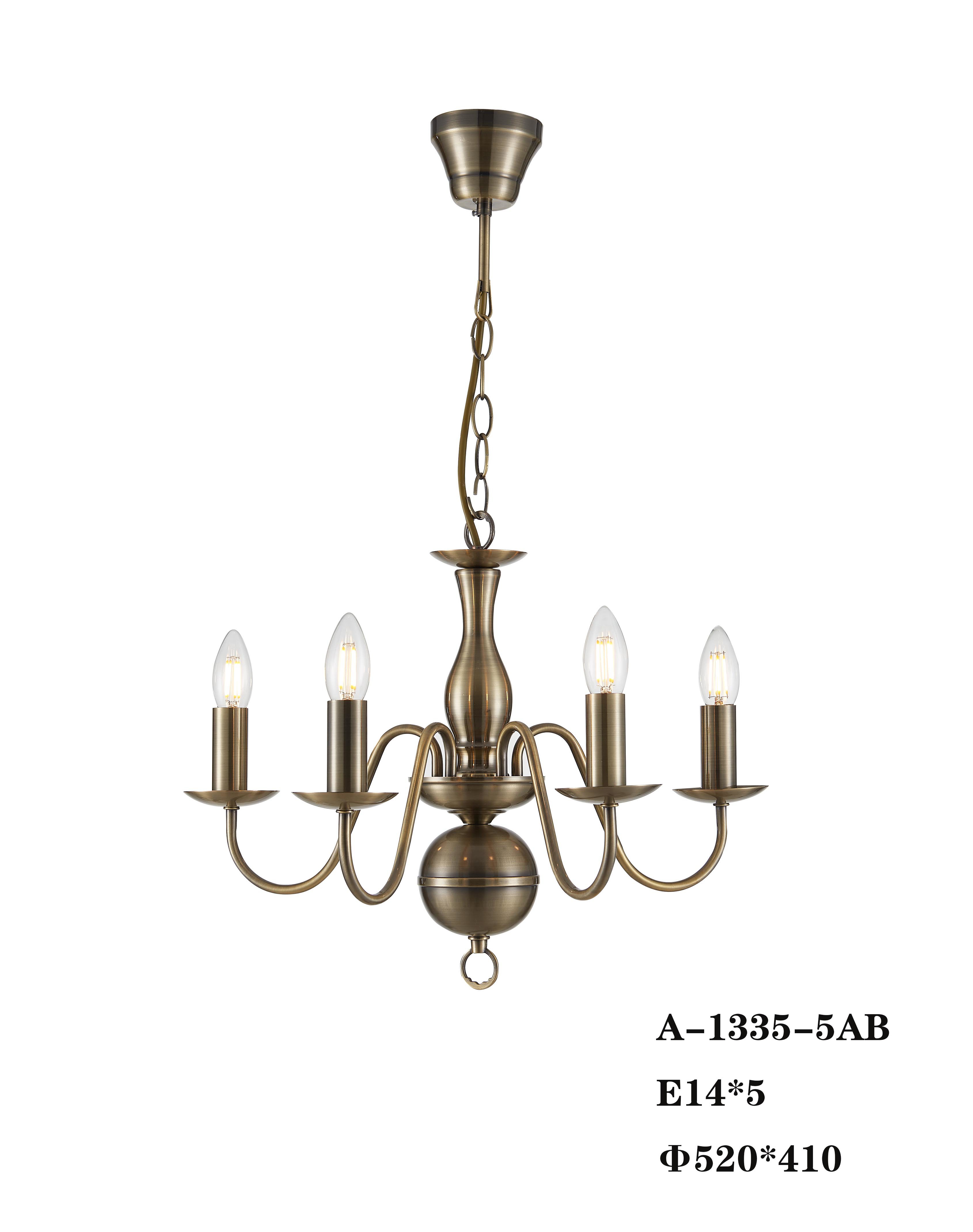 3/5/8 - light vintage iron chandelier set