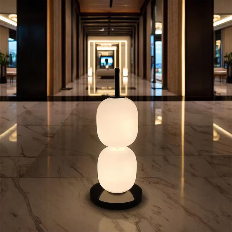 Minimalist Milk - White Glass Table Lamp: Marble Base & 20W LED for Modern Calm