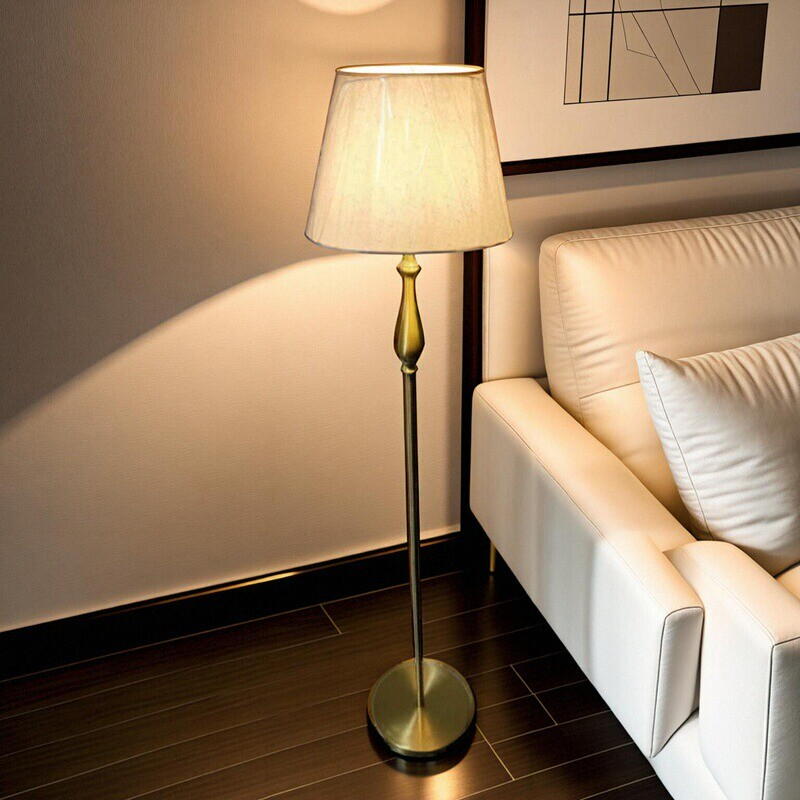 Copper - Accent Floor Lamp with 400mm Cloth Shade