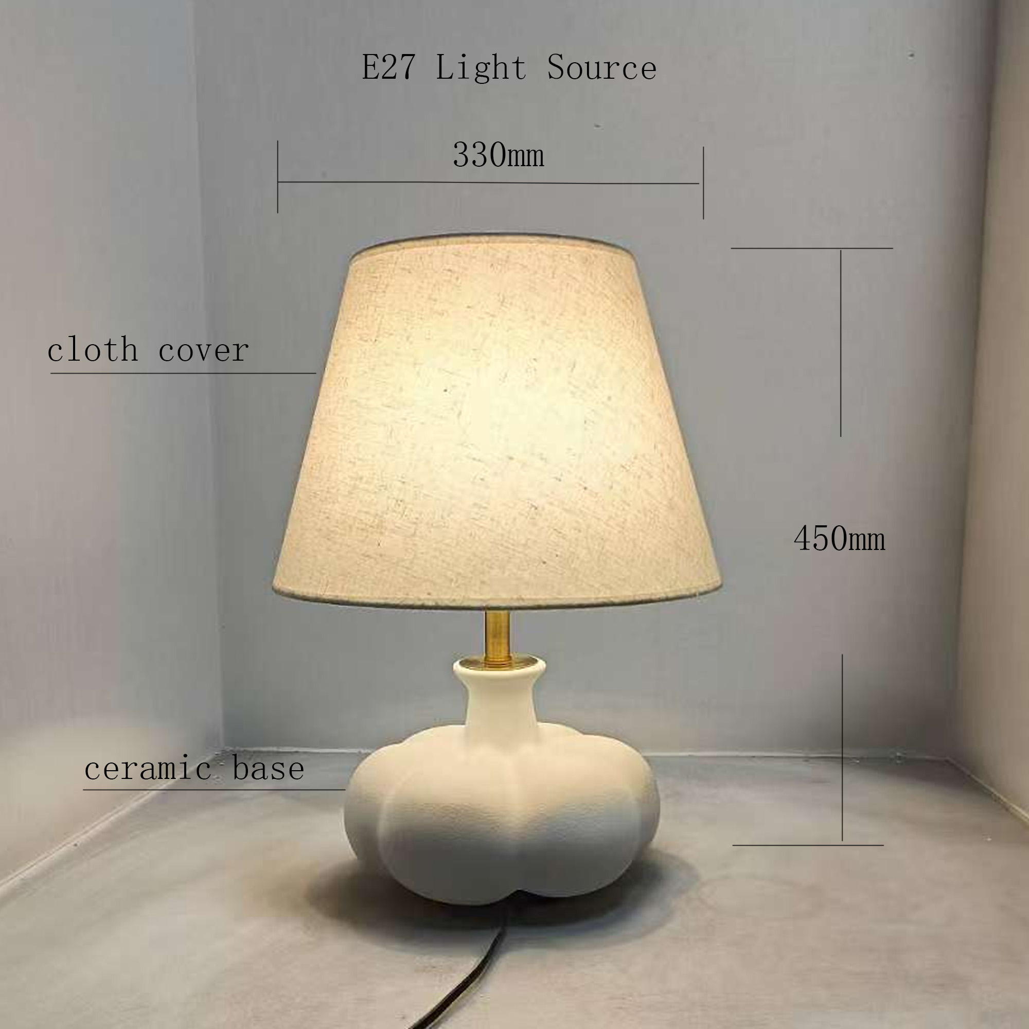 Elegant Ceramic Table Lamp with Linen Shade - A Perfect Blend of Style and Warmth
