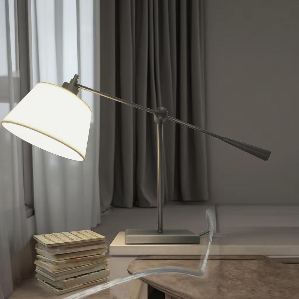 Modern Metal Swing Arm Table Lamp - Functional and Stylish Lighting Solution