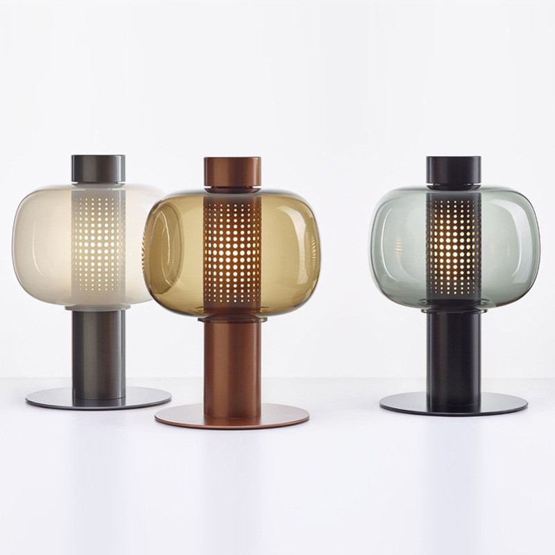 Modern Minimalist Glass & Hardware Table Lamp for Living Room & Bedroom