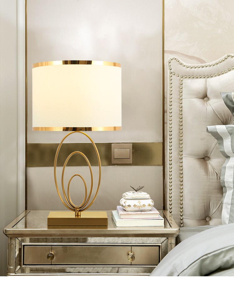 Modern Luxury Meets Precision: Bronze - Toned Metal & Fabric Table Lamp to Elevate Sophisticated Spaces