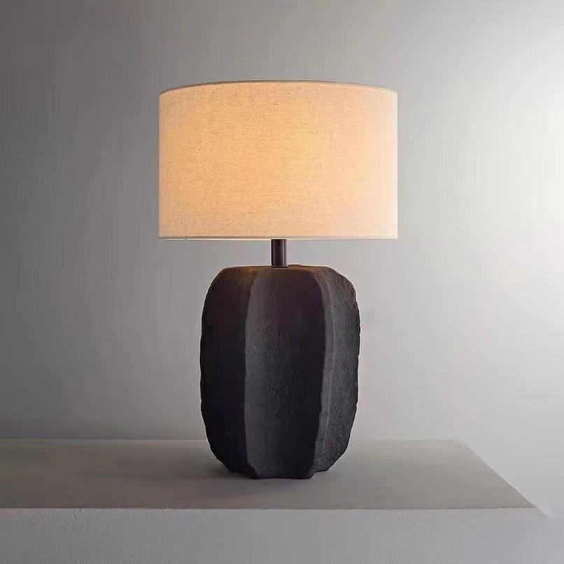 Wabi - Sabi Textured Ceramic Table Lamp: Organic Charm for Contemporary Spaces