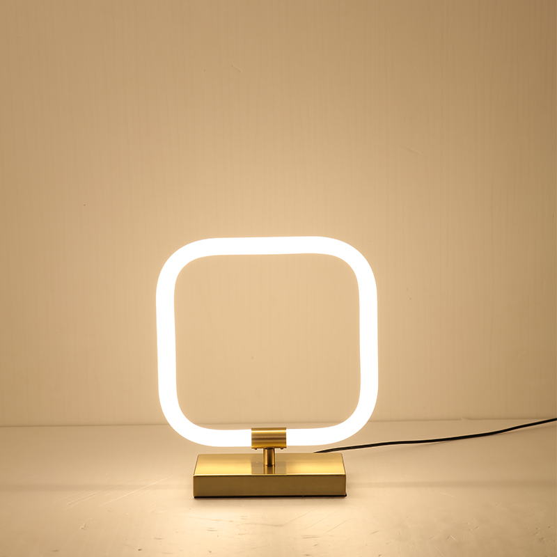 Square Halo LED Table Lamp: Modern Minimalist Lighting for Stylish Spaces
