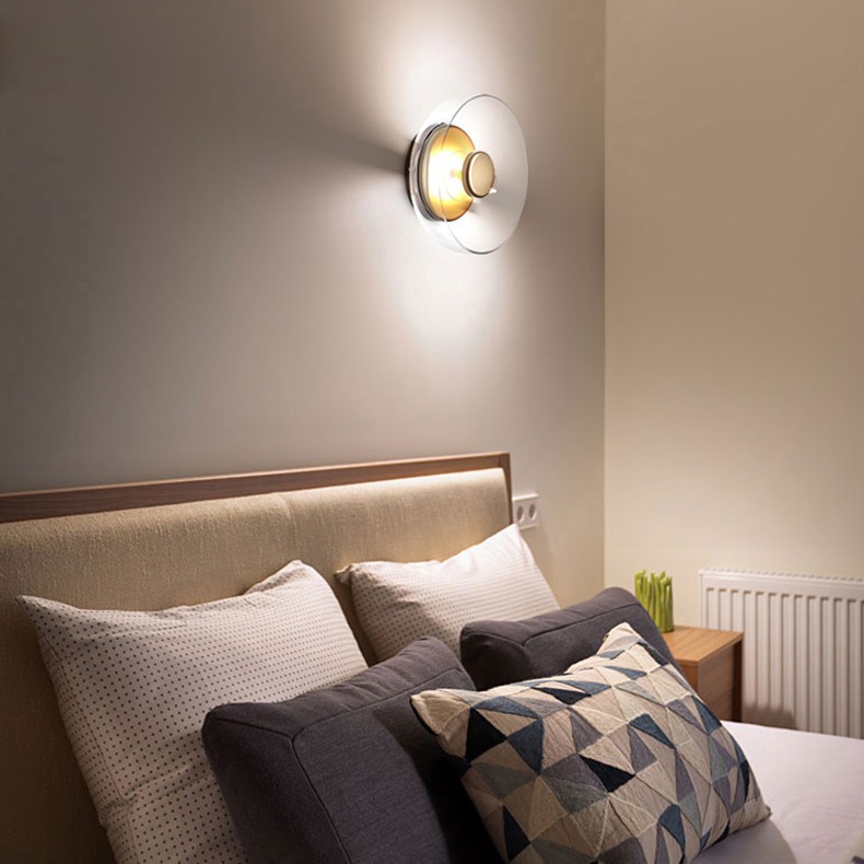 Modern Glass - Metal Wall Lamp: Minimalist Elegance for Sophisticated Spaces