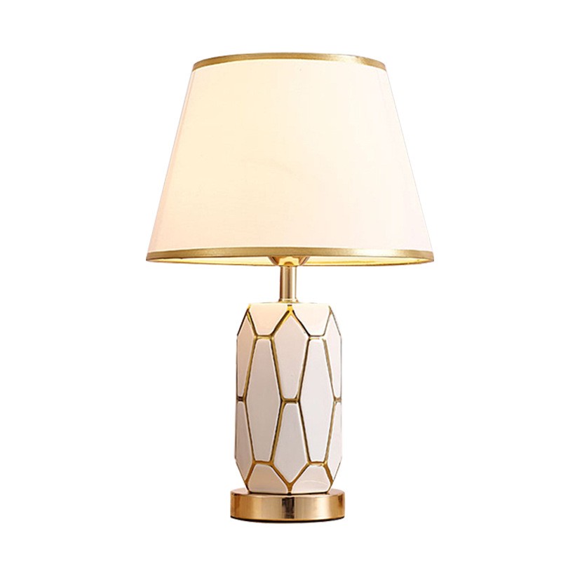 Black & White Ceramic Table Lamps with Metal Base - 300×470mm