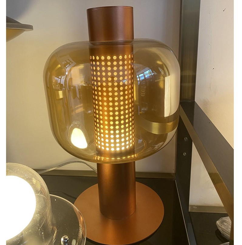 Modern Minimalist Glass & Hardware Table Lamp for Living Room & Bedroom