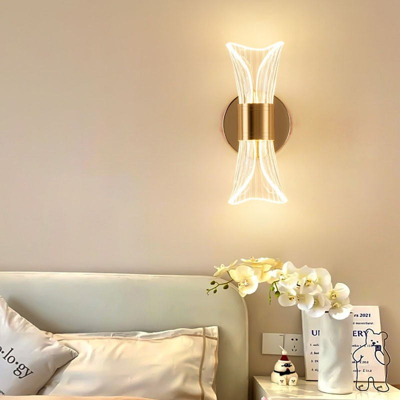 Modern Artistic LED Wall Sconces: Acrylic + Wrought Iron Fusion | 12W Tricolor Lighting for Stylish Spaces