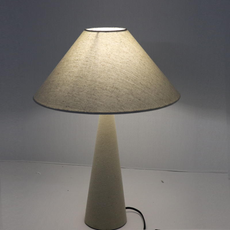 Linen - Textured Minimalist Table Lamp: Soft Elegance for Serene Spaces