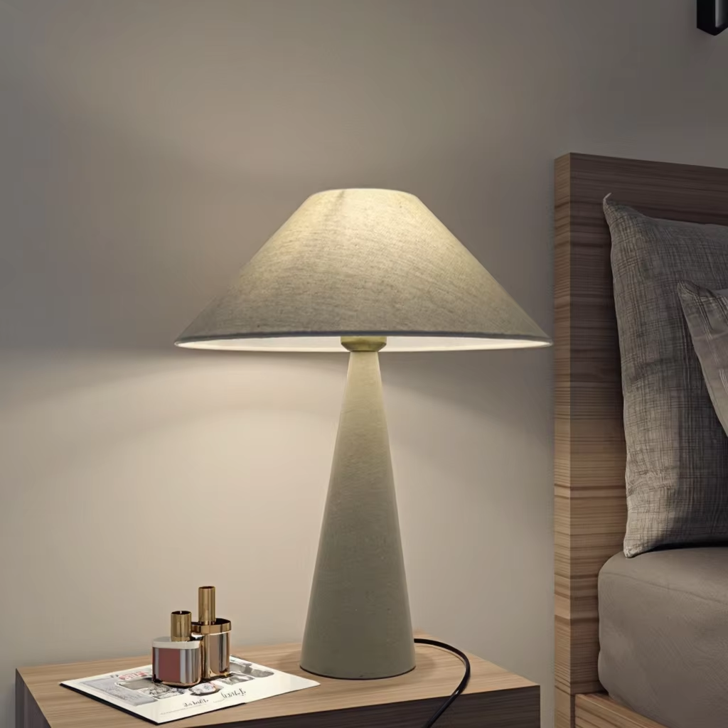 Linen - Textured Minimalist Table Lamp: Soft Elegance for Serene Spaces