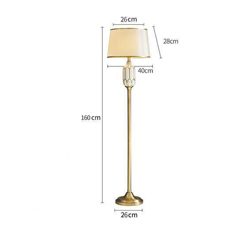 Modern Vintage Luxury Floor Lamp: Fabric Shade + Ceramic & Iron Fusion for Timelessly Elegant Spaces
