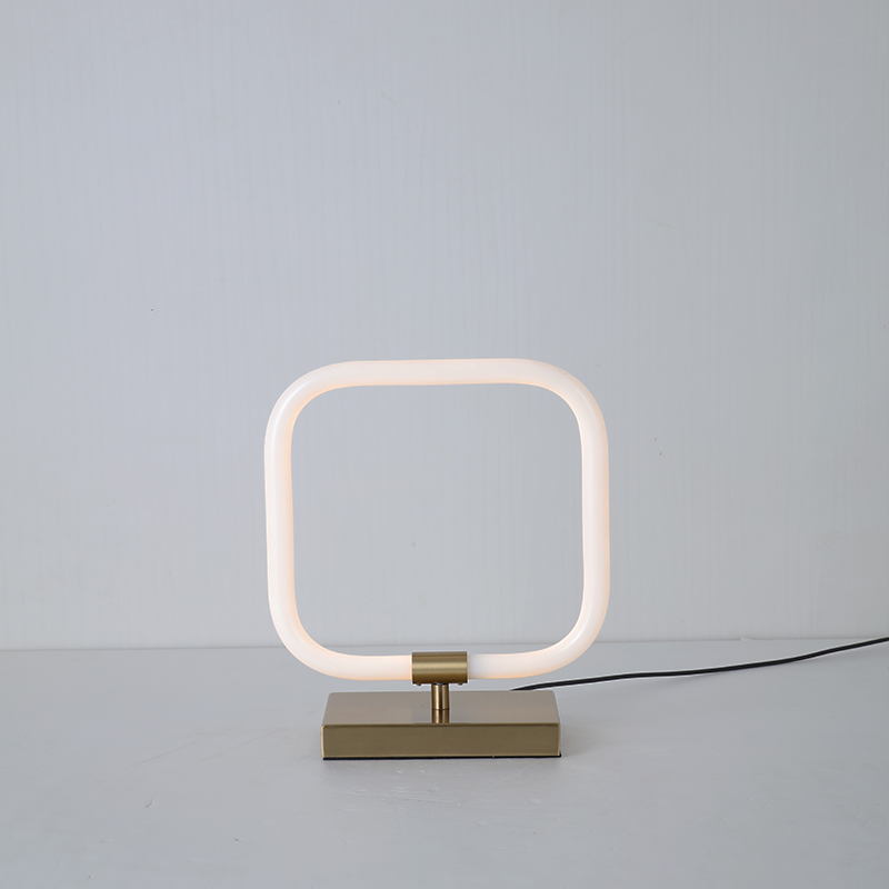 Square Halo LED Table Lamp: Modern Minimalist Lighting for Stylish Spaces