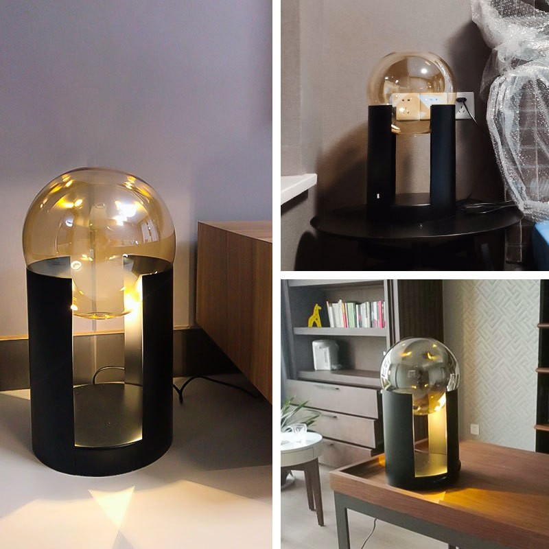 Nordic Minimalist Glass - Metal Table Lamp: Warm Ambience Redefined